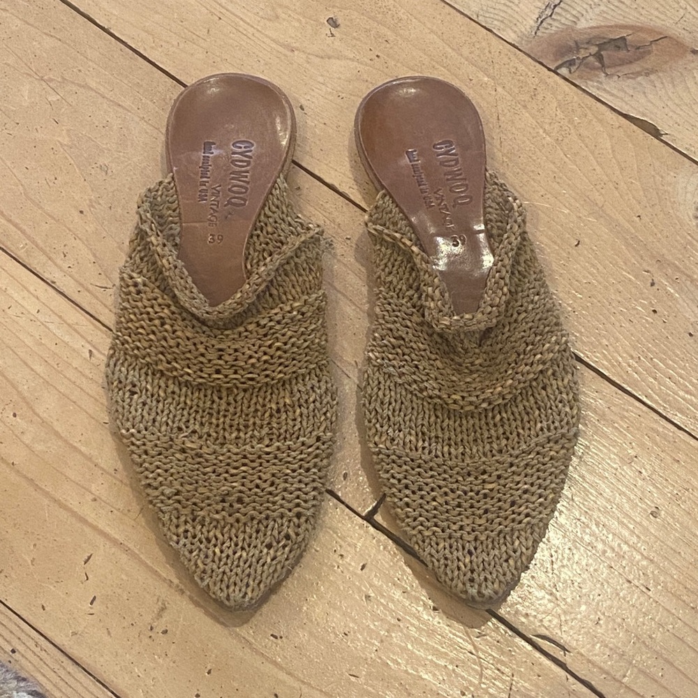 Free People Cydwoq Orient Mule tan 39 woven leather